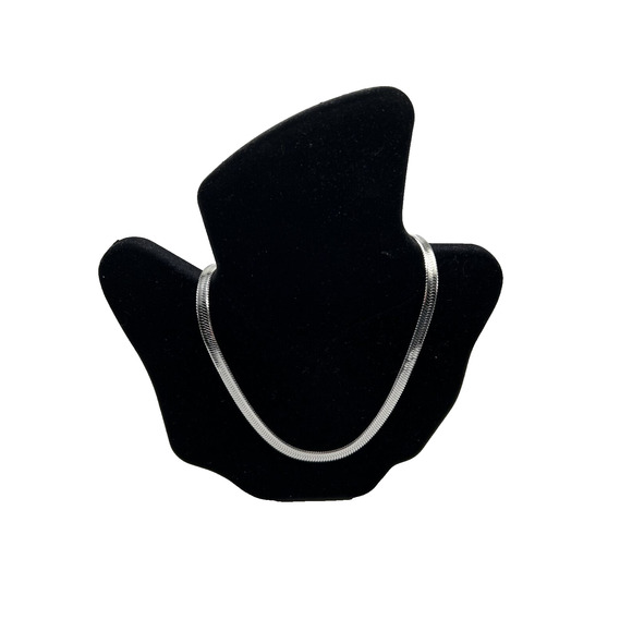 Jennifer Zeuner Hamilton Herringbone Silver IP Plating Necklace NWT - Picture 1 of 11